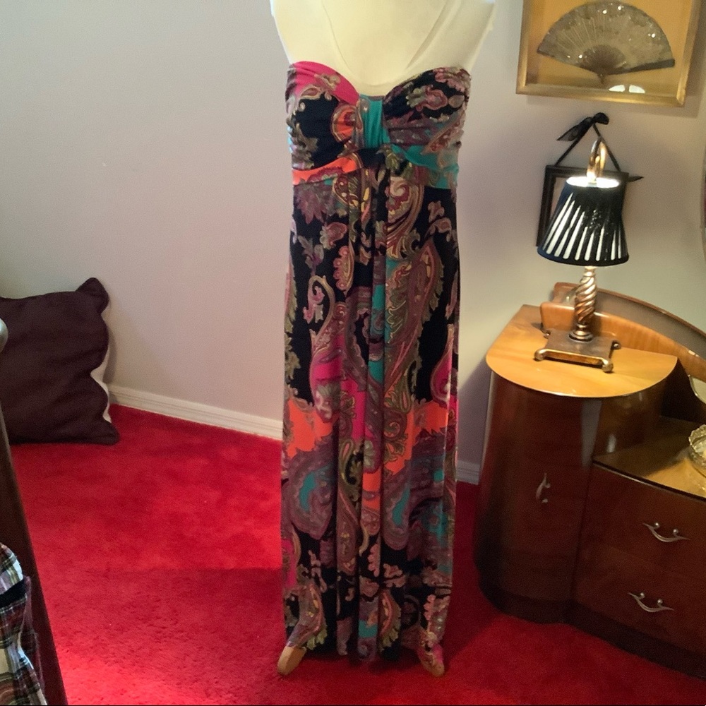 Maxi dress, strapless, size 16